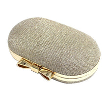 Load image into Gallery viewer, Golden Evening Clutch Bag Women Bags Wedding Shiny Handbags Bridal Metal Bow Clutches Bag Chain Shoulder Bag