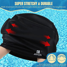 Load image into Gallery viewer, Extra Large Swim Cap for Women Long Hair Braids Dreadlocks, Silicone bathing Swimming Caps,Weaves, Curls &amp; Afros, waterproof