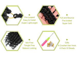 Forevery Passion Twist Crochet Hair Synthetic Crochet Hair For Black Women Pre Looped Pre Twisted Passion Twist Hair  Extensions