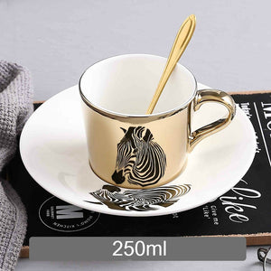 New Dynamic mirror reflection Cup Mug 250~300ml Home Drinkware creative Ceramic Anamorphic Cup Coffee Tea set Interesting gift