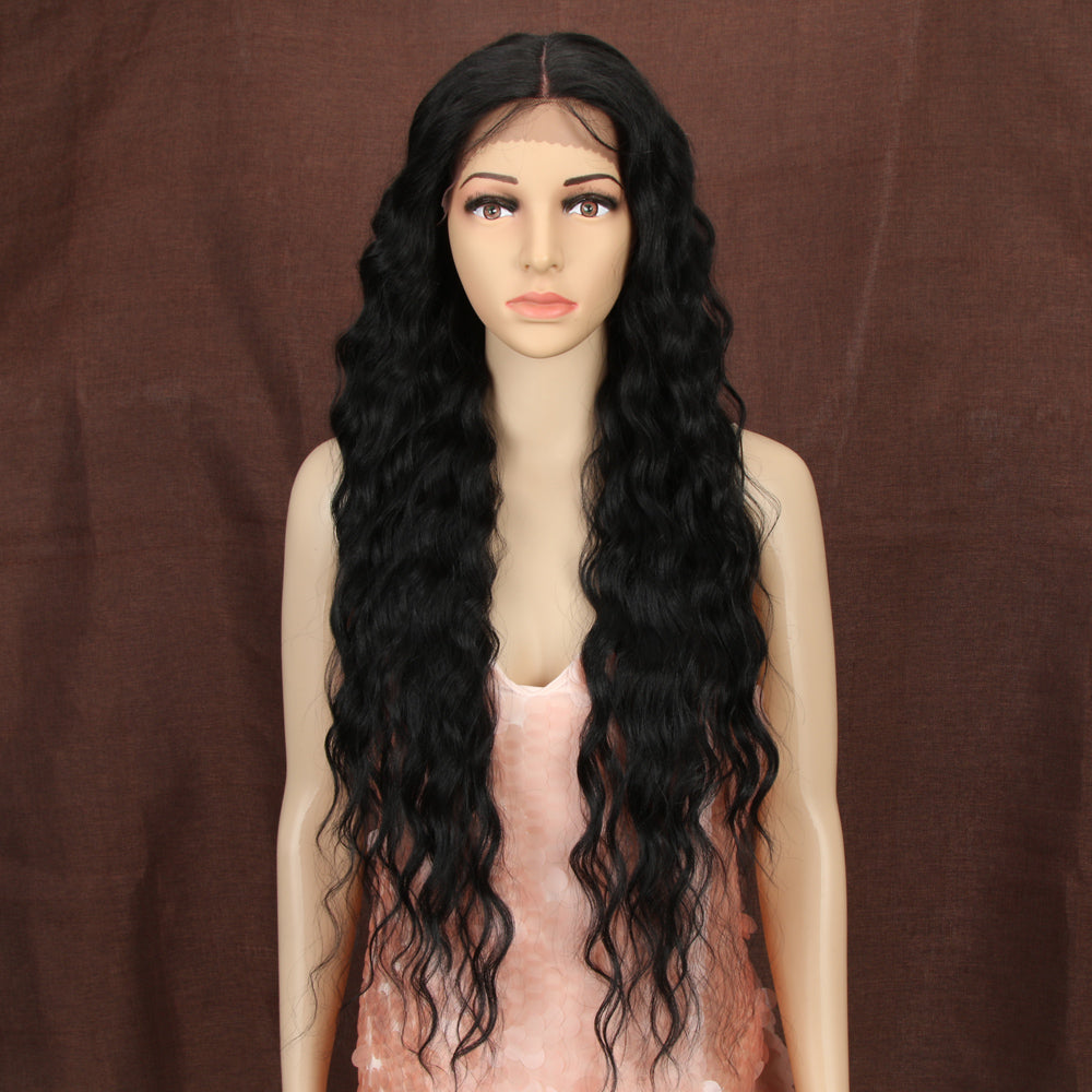 BELLA Lace Front Wig Synthetic Deep Wave Curly Synthetic Lace Front Wig Blonde Pink 22 Color 30 Inch Hair Wigs For Women Cosplay