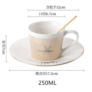 New Dynamic mirror reflection Cup Mug 250~300ml Home Drinkware creative Ceramic Anamorphic Cup Coffee Tea set Interesting gift