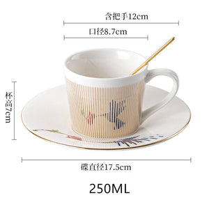 New Dynamic mirror reflection Cup Mug 250~300ml Home Drinkware creative Ceramic Anamorphic Cup Coffee Tea set Interesting gift