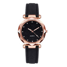 Load image into Gallery viewer, Casual Women Romantic Starry Sky Wrist Watch Leather Rhinestone Designer Ladies Clock Simple Dress watch