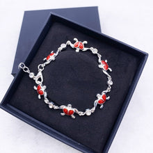 Load image into Gallery viewer, Summer dolphin turtle bracelet blue opal silver color hand chain beach jewlery