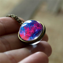 Load image into Gallery viewer, Galaxy Double Sided Pendant Necklace
