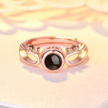 Load image into Gallery viewer, Rose Gold&amp;Silver 100 languages I love you Projection Ring Romantic Love Memory Wedding Ring Jewelry