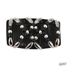 Load image into Gallery viewer, Handmade beaded elastic  hair comb