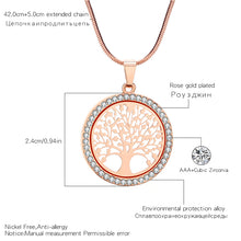 Load image into Gallery viewer, Tree of Life Crystal  Pendant Necklace