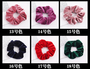 Velvet Scrunchie Women Girls Elastic Hair Rubber Bands Accessories  For Women Tie Hair Ring Rope Ponytail Holder