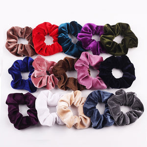 Velvet Scrunchie Women Girls Elastic Hair Rubber Bands Accessories  For Women Tie Hair Ring Rope Ponytail Holder