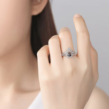 Load image into Gallery viewer, Rose Gold&amp;Silver 100 languages I love you Projection Ring Romantic Love Memory Wedding Ring Jewelry