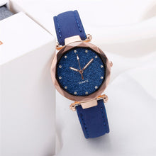 Load image into Gallery viewer, Casual Women Romantic Starry Sky Wrist Watch Leather Rhinestone Designer Ladies Clock Simple Dress watch