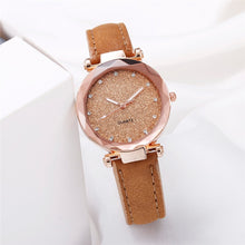 Load image into Gallery viewer, Casual Women Romantic Starry Sky Wrist Watch Leather Rhinestone Designer Ladies Clock Simple Dress watch