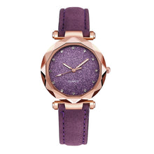 Load image into Gallery viewer, Casual Women Romantic Starry Sky Wrist Watch Leather Rhinestone Designer Ladies Clock Simple Dress watch