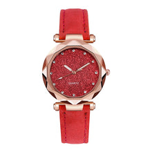 Load image into Gallery viewer, Casual Women Romantic Starry Sky Wrist Watch Leather Rhinestone Designer Ladies Clock Simple Dress watch