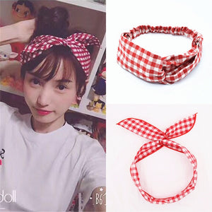 Vintage polyester knot elastic Headband