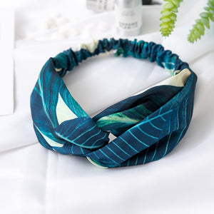 Vintage polyester knot elastic Headband