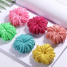 Load image into Gallery viewer, 100PCS Candy Colors Nylon  Rubber Bands Safe Elastic Hair Bands Ponytail Holder Kids/woman Hair Accessories