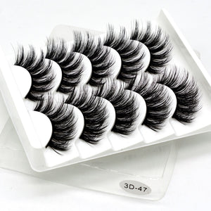 SEXYSHEEP 5Pairs 3D Mink Hair False Eyelashes