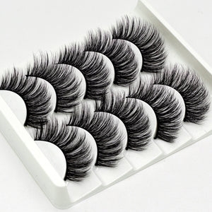 SEXYSHEEP 5Pairs 3D Mink Hair False Eyelashes