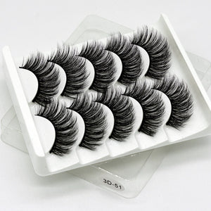 SEXYSHEEP 5Pairs 3D Mink Hair False Eyelashes