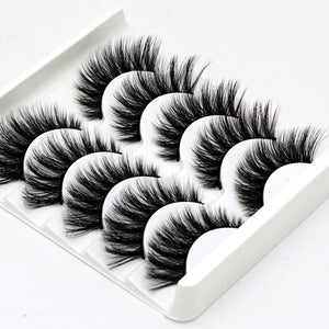 SEXYSHEEP 5Pairs 3D Mink Hair False Eyelashes