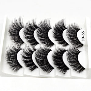 SEXYSHEEP 5Pairs 3D Mink Hair False Eyelashes