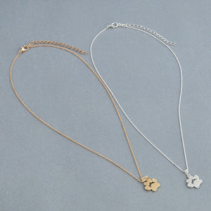 Cute Pets Dogs Footprints Paw Chain Pendant Necklace Necklaces & Pendants Jewelry for Women Sweater necklace