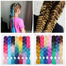 Load image into Gallery viewer, Braiding Synthetic Hair 88Colors Available 24Inch Crochet Blonde Hair For Women Extensions Jumbo Braids Hairstyles