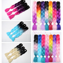 Load image into Gallery viewer, Braiding Synthetic Hair 88Colors Available 24Inch Crochet Blonde Hair For Women Extensions Jumbo Braids Hairstyles
