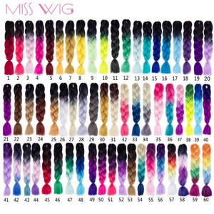 Braiding Synthetic Hair 88Colors Available 24Inch Crochet Blonde Hair For Women Extensions Jumbo Braids Hairstyles