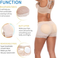 Load image into Gallery viewer, Women booty pads Panty Bum Butt Lifter  Control Panties Fake Hip Enhancer Shaper Brief Push Underwear