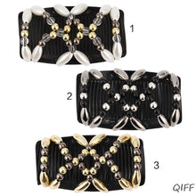 Load image into Gallery viewer, Handmade beaded elastic  hair comb