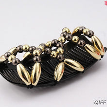 Load image into Gallery viewer, Handmade beaded elastic  hair comb