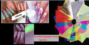 Roll of holographic nail  art decals
