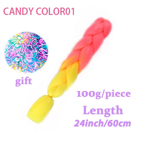 Braiding Synthetic Hair 88Colors Available 24Inch Crochet Blonde Hair For Women Extensions Jumbo Braids Hairstyles