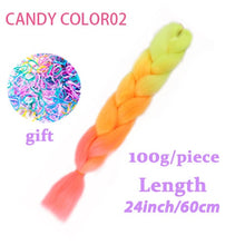 Load image into Gallery viewer, Braiding Synthetic Hair 88Colors Available 24Inch Crochet Blonde Hair For Women Extensions Jumbo Braids Hairstyles