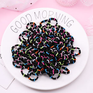 100PCS Candy Colors Nylon  Rubber Bands Safe Elastic Hair Bands Ponytail Holder Kids/woman Hair Accessories