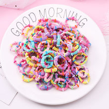 Load image into Gallery viewer, 100PCS Candy Colors Nylon  Rubber Bands Safe Elastic Hair Bands Ponytail Holder Kids/woman Hair Accessories