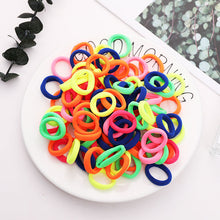 Load image into Gallery viewer, 100PCS Candy Colors Nylon  Rubber Bands Safe Elastic Hair Bands Ponytail Holder Kids/woman Hair Accessories