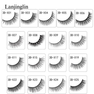 3 pairs natural false eyelashes fake lashes long makeup 3d mink lashes extension eyelash mink eyelashes for beauty #X11