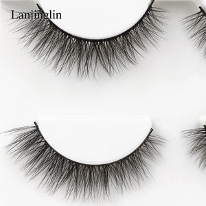 3 pairs natural false eyelashes fake lashes long makeup 3d mink lashes extension eyelash mink eyelashes for beauty #X11