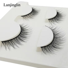 Load image into Gallery viewer, 3 pairs natural false eyelashes fake lashes long makeup 3d mink lashes extension eyelash mink eyelashes for beauty #X11