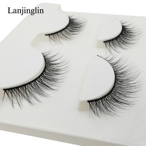 3 pairs natural false eyelashes fake lashes long makeup 3d mink lashes extension eyelash mink eyelashes for beauty #X11