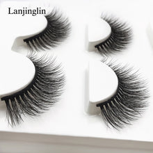 Load image into Gallery viewer, 3 pairs natural false eyelashes fake lashes long makeup 3d mink lashes extension eyelash mink eyelashes for beauty #X11