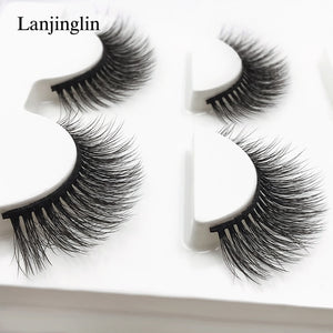 3 pairs natural false eyelashes fake lashes long makeup 3d mink lashes extension eyelash mink eyelashes for beauty #X11