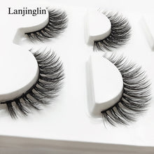 Load image into Gallery viewer, 3 pairs natural false eyelashes fake lashes long makeup 3d mink lashes extension eyelash mink eyelashes for beauty #X11