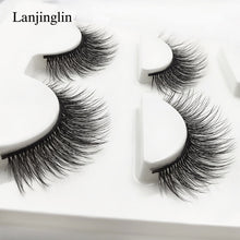 Load image into Gallery viewer, 3 pairs natural false eyelashes fake lashes long makeup 3d mink lashes extension eyelash mink eyelashes for beauty #X11