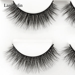 3 pairs natural false eyelashes fake lashes long makeup 3d mink lashes extension eyelash mink eyelashes for beauty #X11